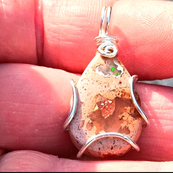 Artisan Other - Mexican Cantera Opal Pendant Sterling Silver